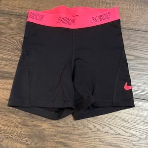 Hot pink and black Nike spandex